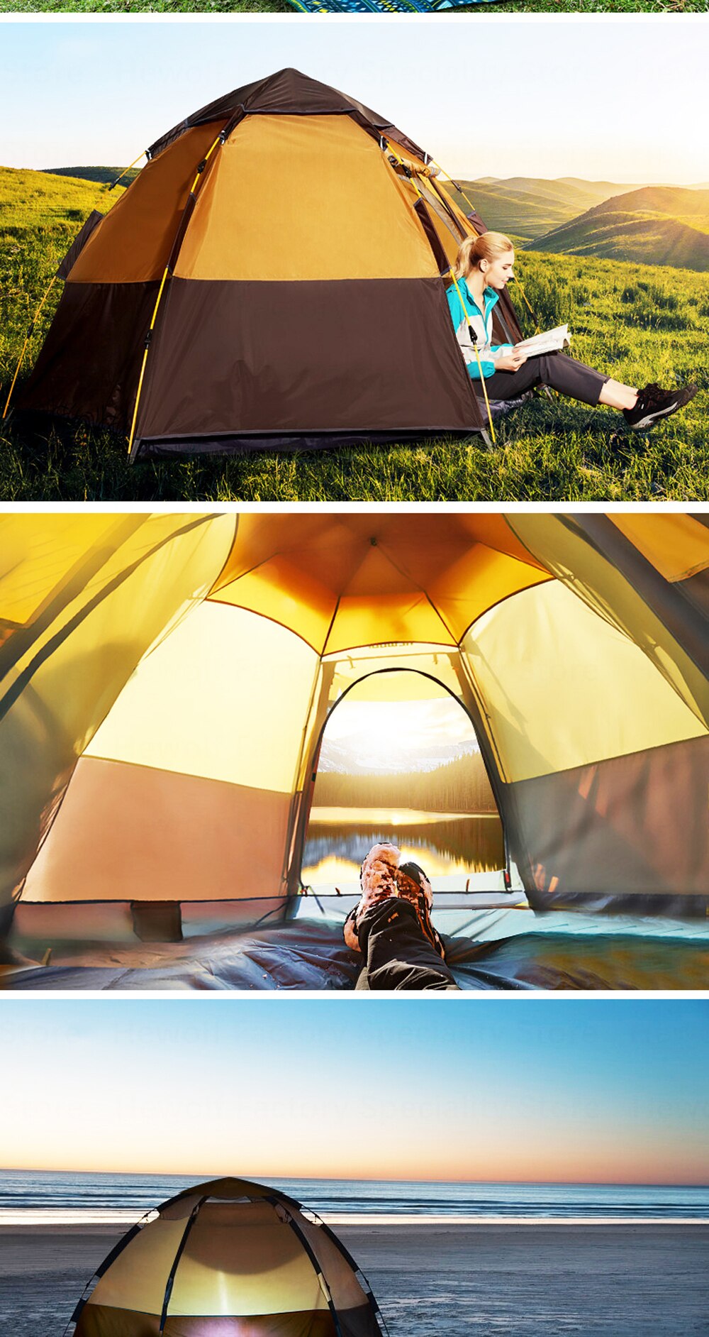 Cheap Goat Tents Outdoor Camping Tent Double Layer Wateroproof Family Automatic Tents 5 8 Persons Portable Breathable Outdoor Travel Hiking Tent Tents 
